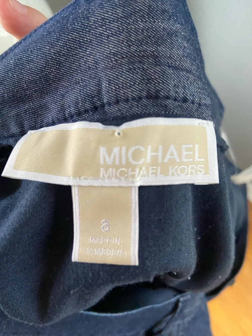 MICHAEL Michael Kors Navy Button-Front A-Line Skirt